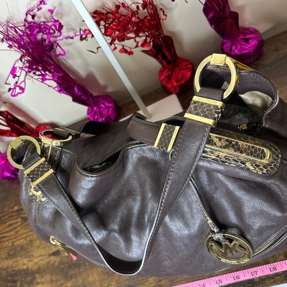 MICHAEL KORS Brown Matilda Shoulder Tote - Picture 4 of 11